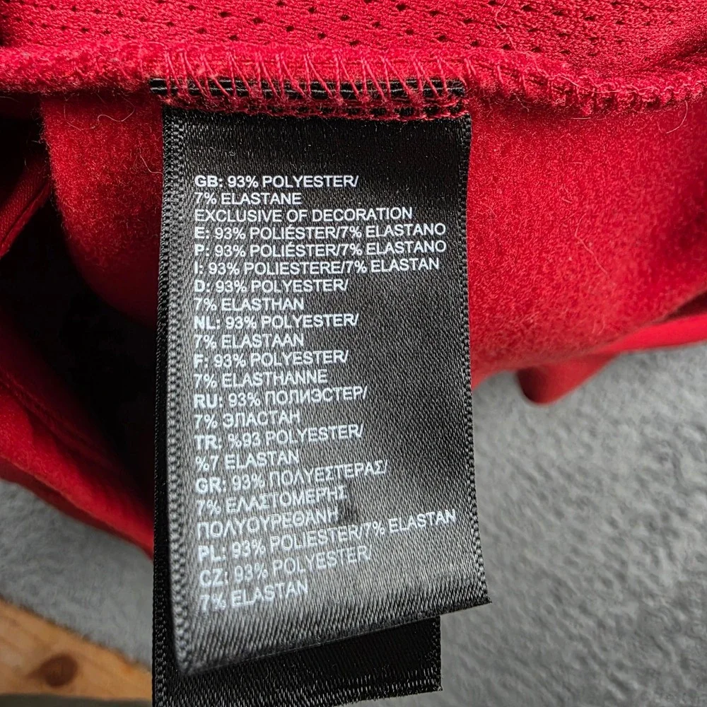 The North Face Full Zip Fleece Lined Jacket Mens Large Red